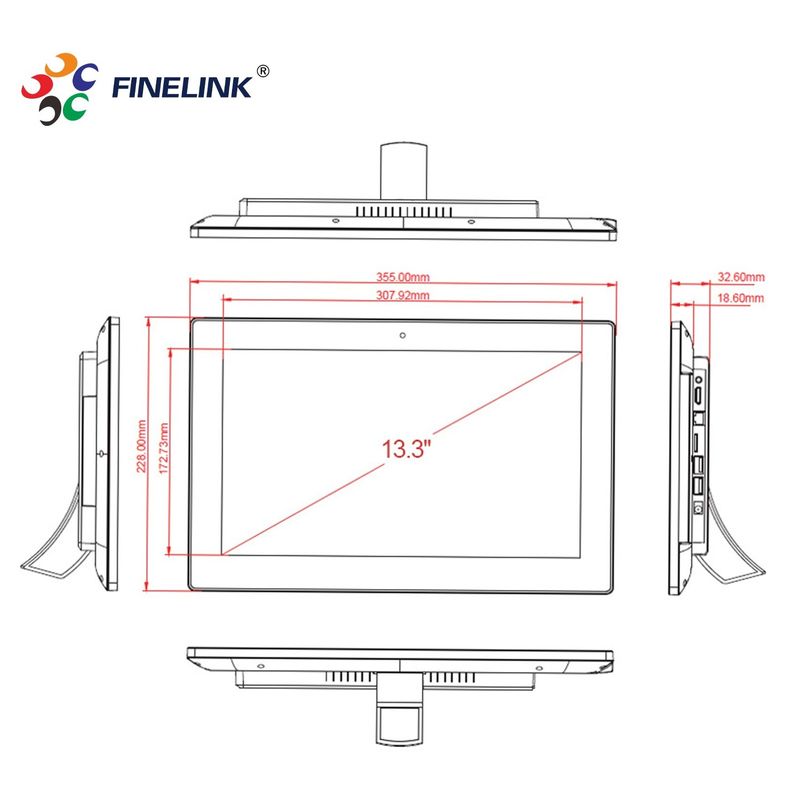 13Moniteur LCD LCD de 3 pouces Full HD Affichage tactile industriel pour les jeux