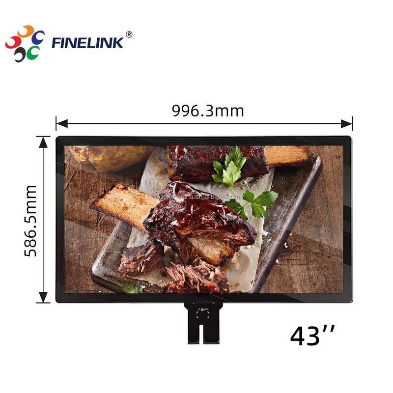 Écran tactile CTP de grande taille de 43 pouces pour le support de sol Écran LCD commercial de signalisation numérique