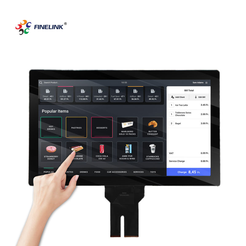 21Panneau tactile capacitif USB multi-touch de 0,5 pouce avec structure IC FPC en verre