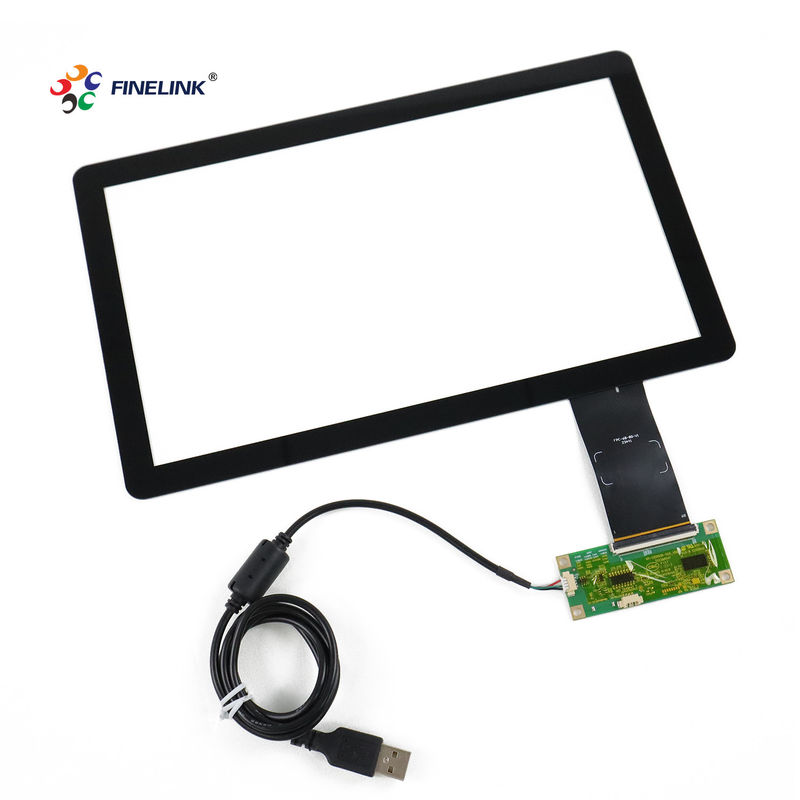 Panneau tactile PCAP imperméable à l'eau IP65 de taille personnalisée multi-touch avec interface tactile USB/RS232/IIC à 10 points
