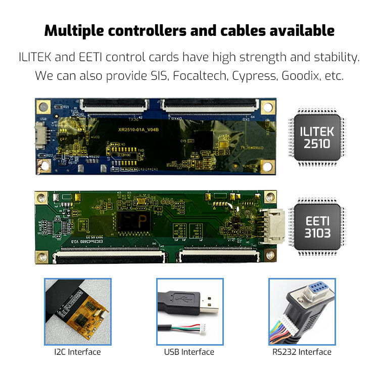 Panneau tactile capacitif personnalisé multifonctionnel de 7-27 pouces pour les applications industrielles et médicales